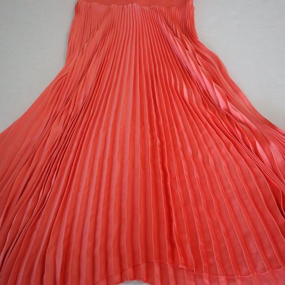 A.L.C 6DRES00832 Women's Sz 12 Malliot/Coral Renzo Pleated Blouson Dress - Picture 12 of 14